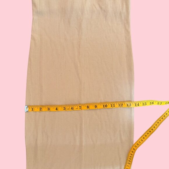 Forever 21 Nude Ribbed Bodycon Midi Tank Dress – Size Small - Picture 6 of 7